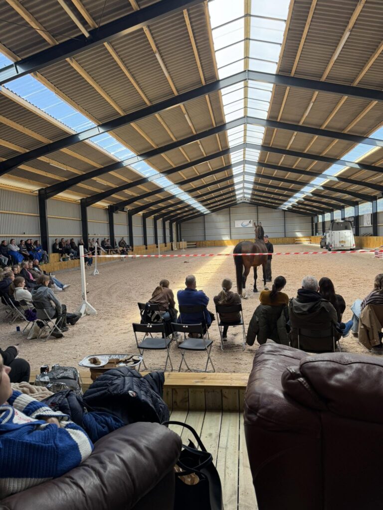 Clinic med publikum i Grangaardens ridehal
